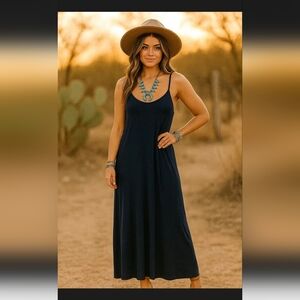 Brandy Melville Navy Blue Maxi Dress